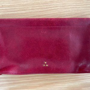 Jerome Dreyfuss Paris Red Leather Clutch